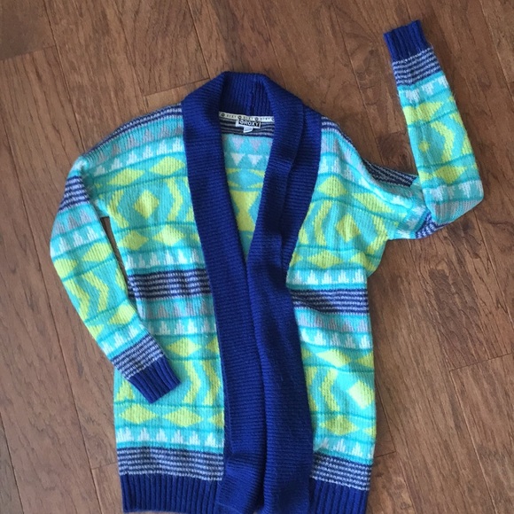 Vibrant Roxy Cardigan 💙💚💛 - Picture 2 of 4